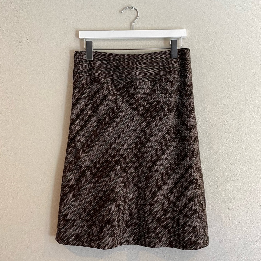Vintage United Colors of Benetton Wool Blend Herringbone Skirt Made in Italy 6